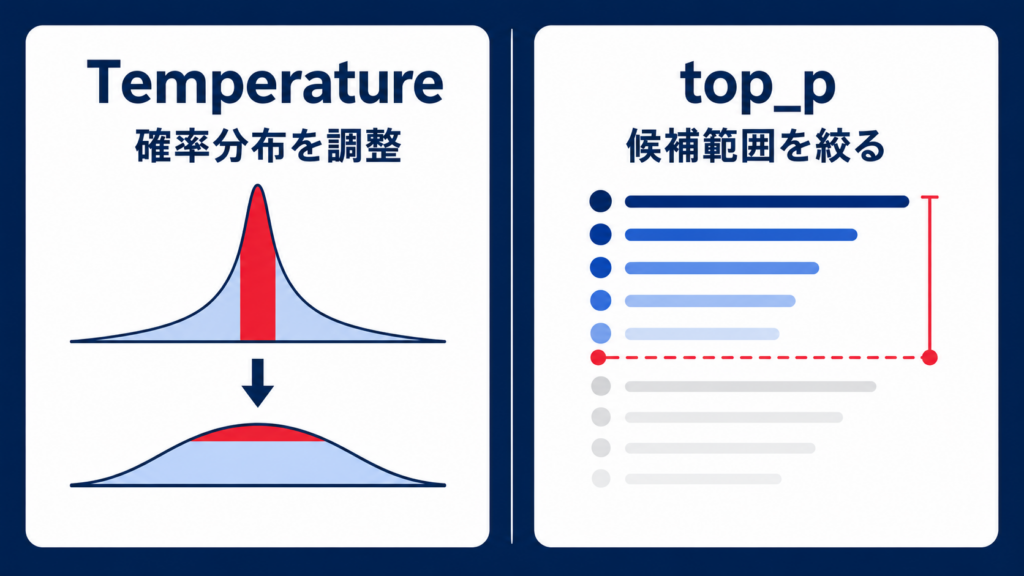 Temperatureとtop_pの仕組みと使い分け