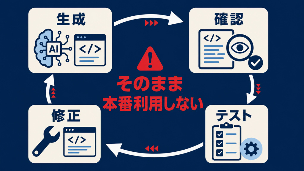 コード生成の使い方と確認すべき注意点