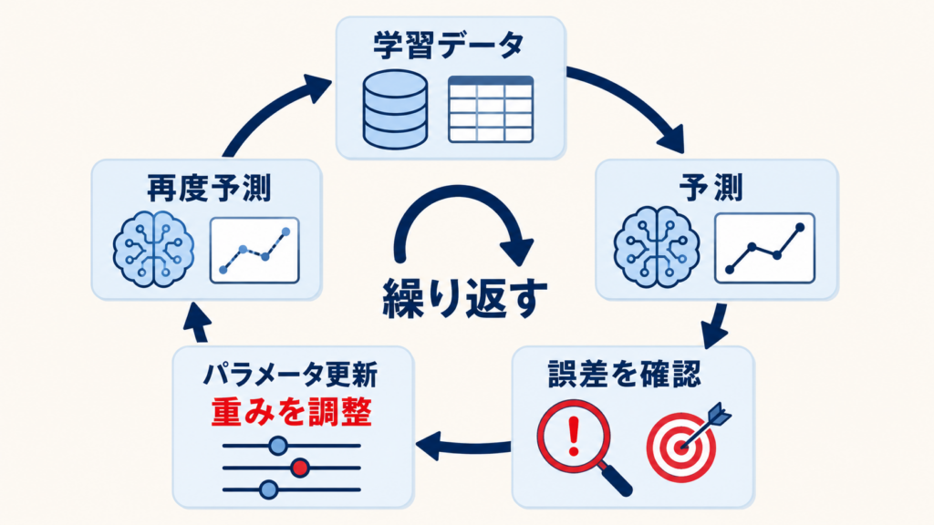 AIパラメータが学習で調整される仕組み