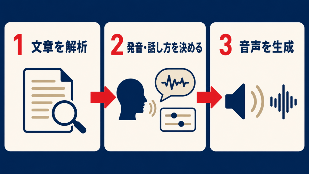 音声合成が文章を音声へ変換する仕組み