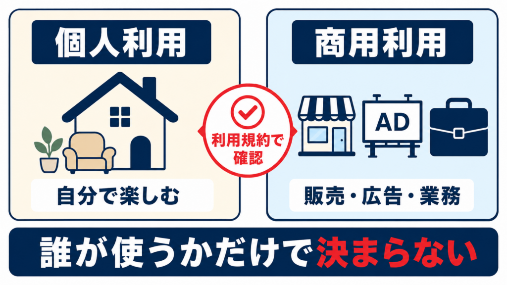 商用利用とは何か:個人利用との違い