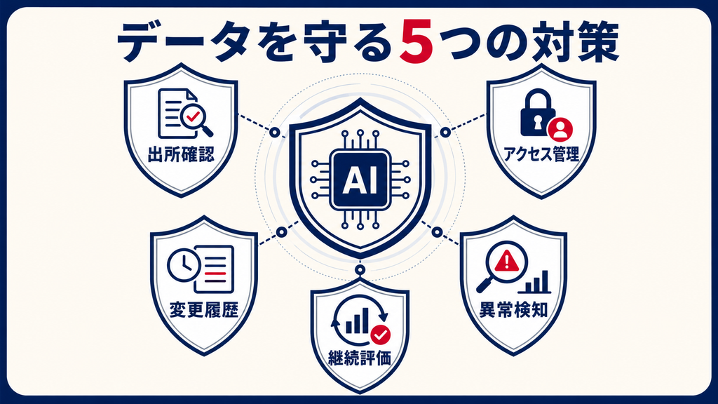 データポイズニングを防ぐための主な対策
