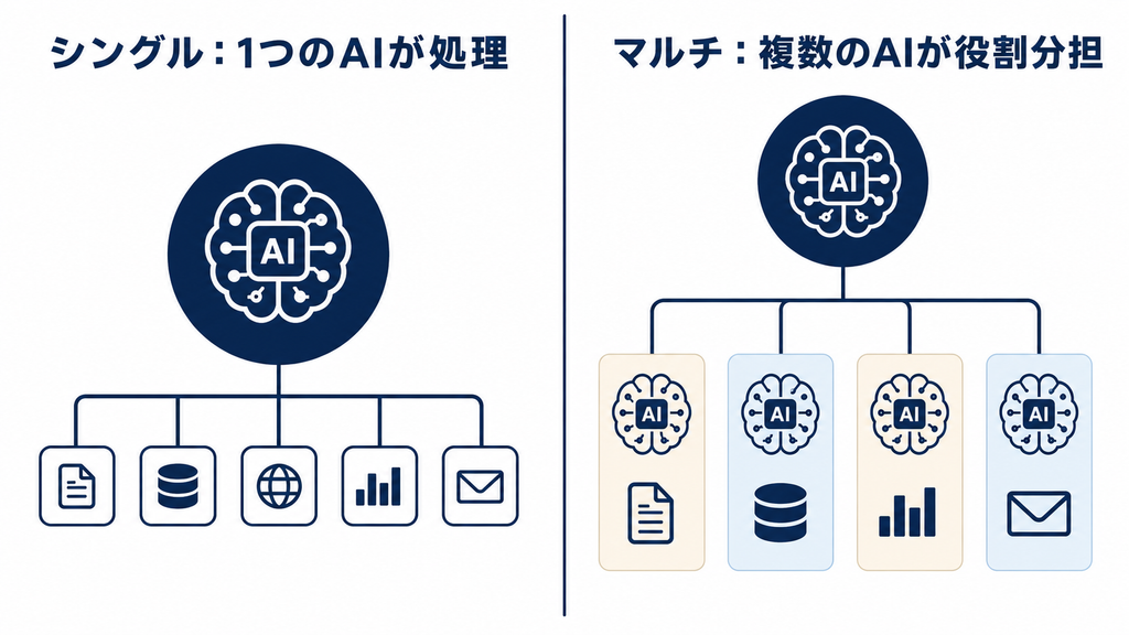 マルチエージェントと関連技術の違い