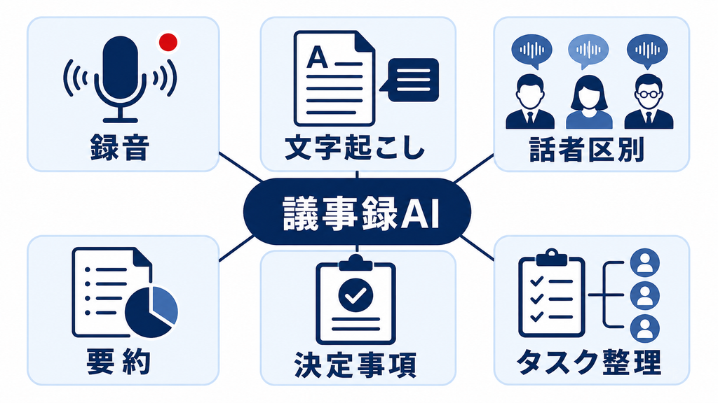 議事録AIとは何か：文字起こし・要約の仕組み