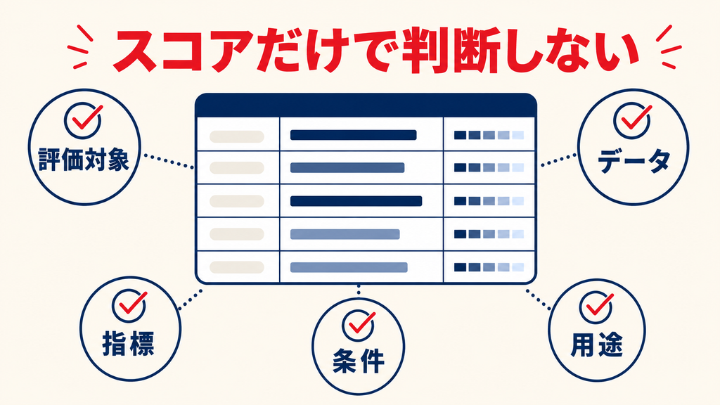 ベンチマークスコアを見るときの注意点