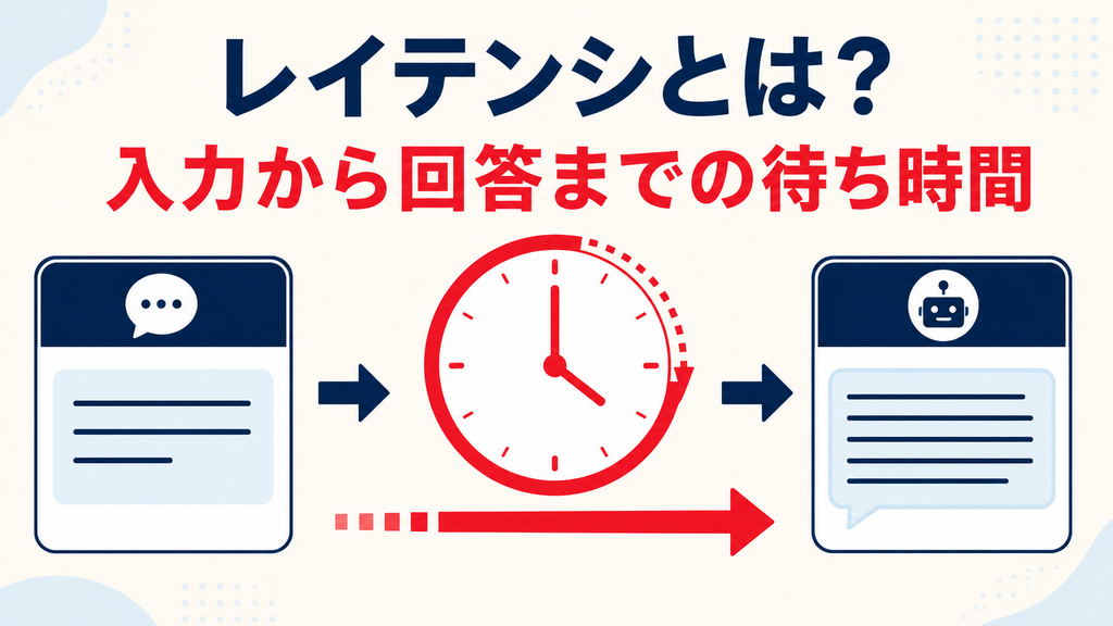 レイテンシとは何か：生成AIの待ち時間の仕組み