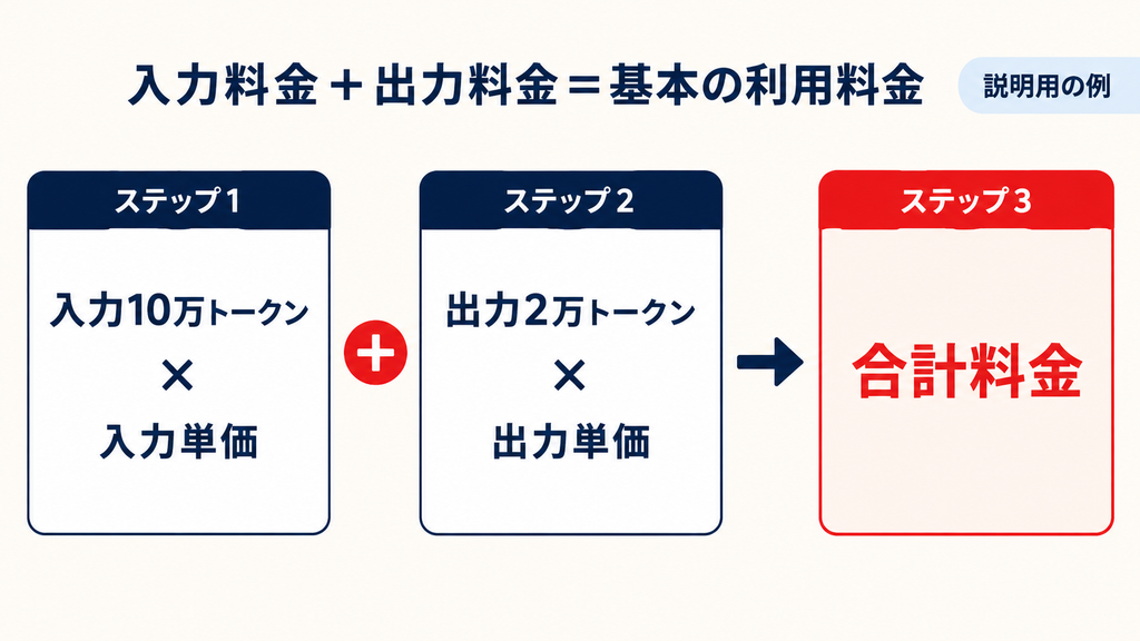 入力・出力トークン単価の計算方法