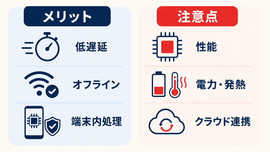 オンデバイスAIのメリットと注意点