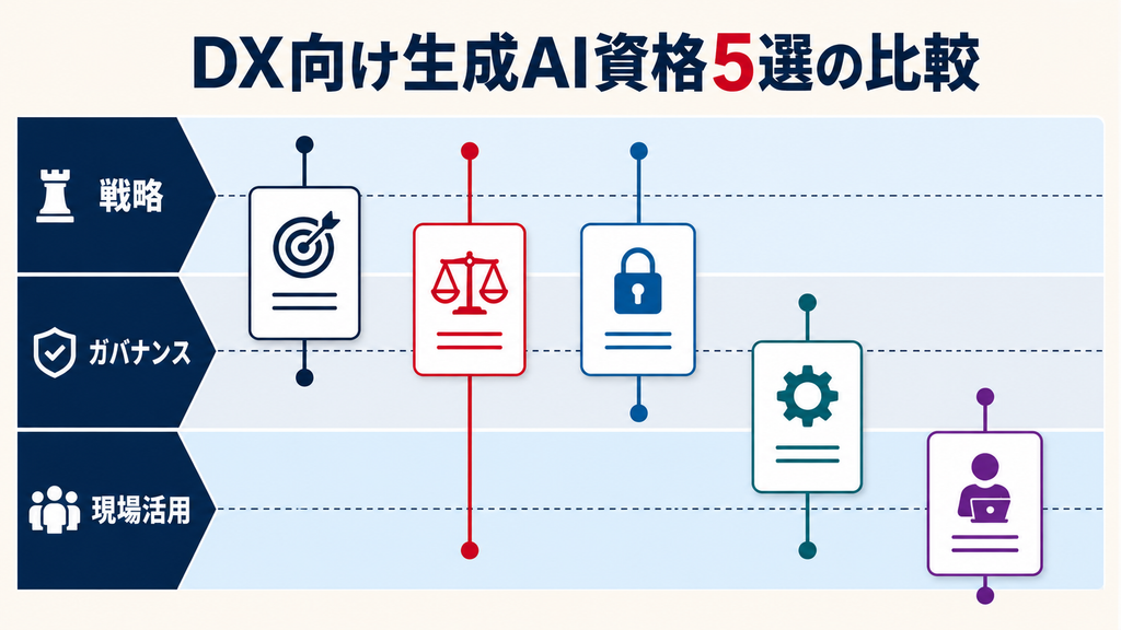 社内導入に役立つ生成AI資格5選の比較