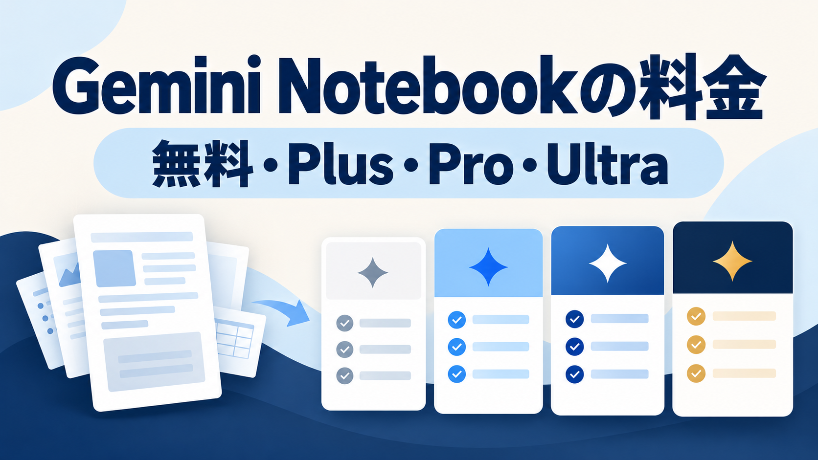 Gemini Notebookの料金：無料・Plus・Pro・Ultraを比較