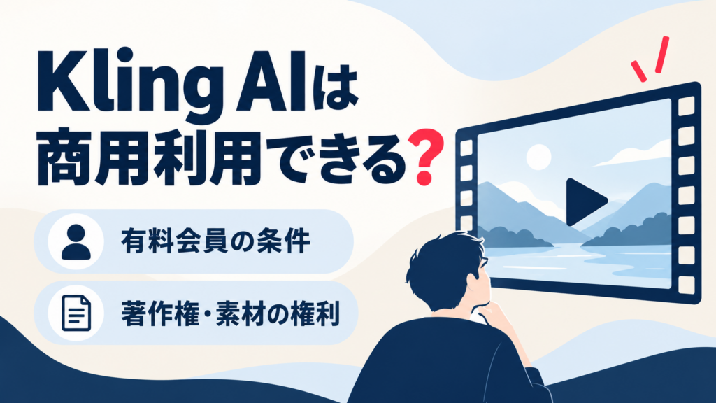 Kling AIの商用利用で確認する有料会員の条件と著作権・素材の権利