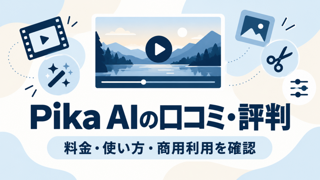 Pika AIの口コミ・評判と料金・使い方・商用利用を紹介する記事のアイキャッチ