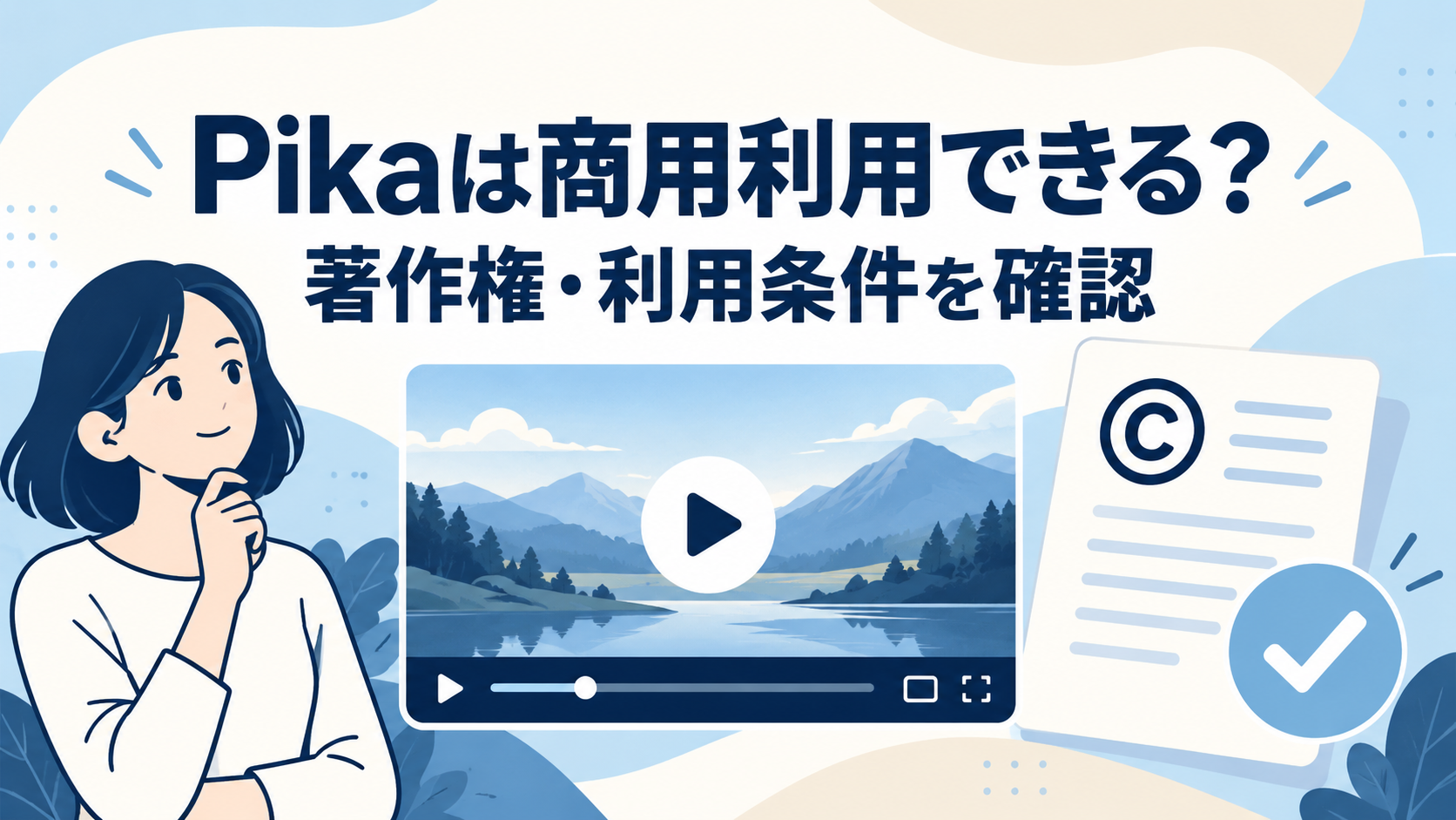 Pikaの商用利用と著作権・利用条件を確認する記事のアイキャッチ