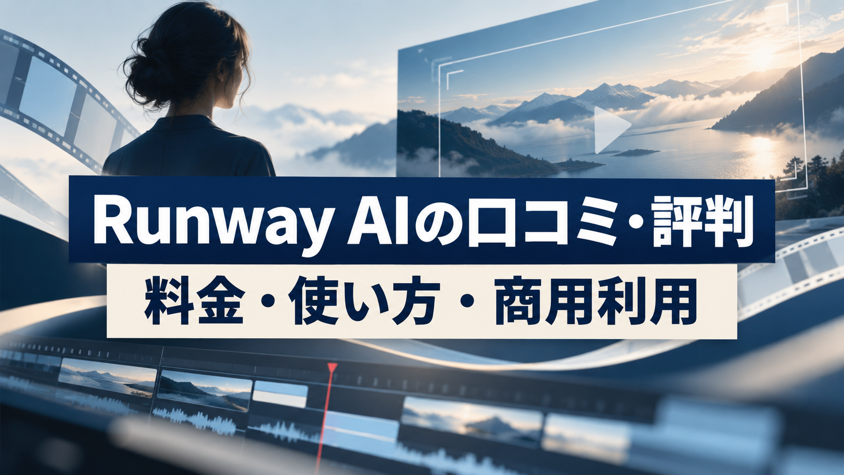 Runway AIの口コミ・評判、料金・使い方・商用利用を紹介する記事のアイキャッチ