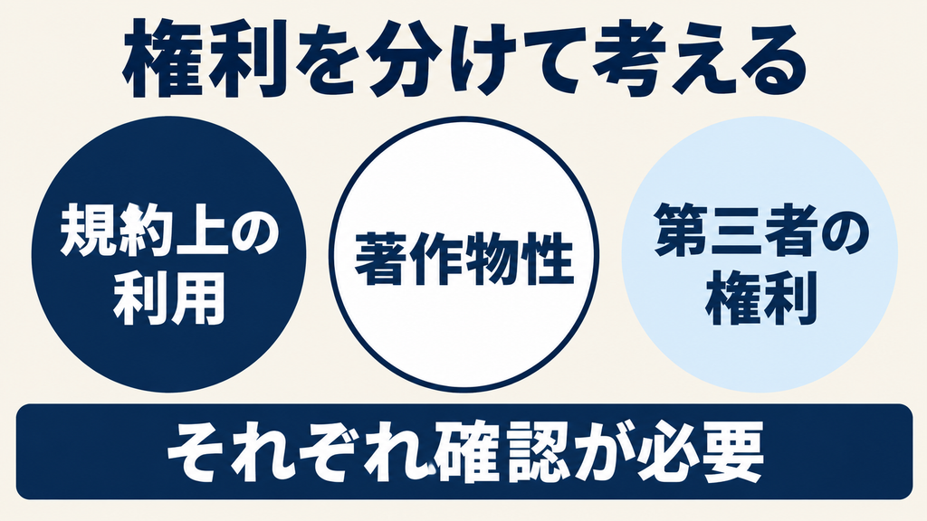 DeepSeekの商用利用では規約上の利用、著作物性、第三者の権利を分けて確認する