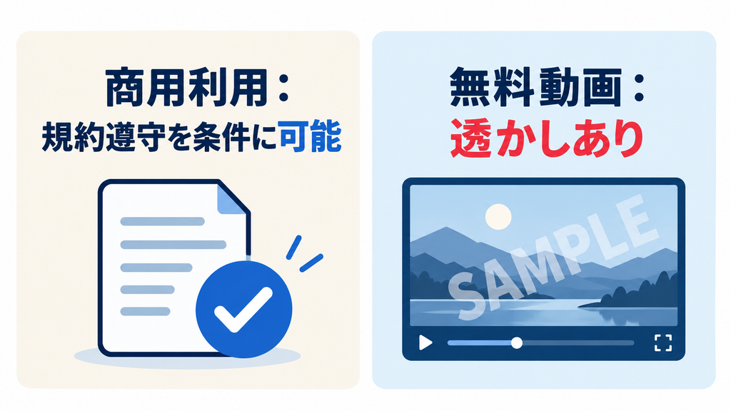 Runwayの商用利用は規約遵守を条件に可能。無料プランの動画には透かしが入る