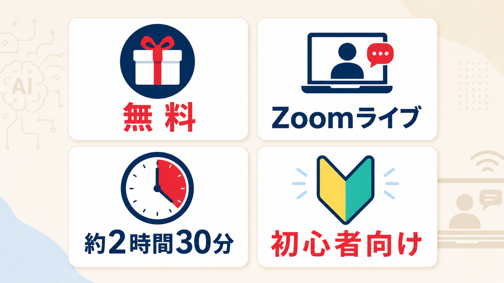 自分専属AI育成ウェブセミナーの紹介画面