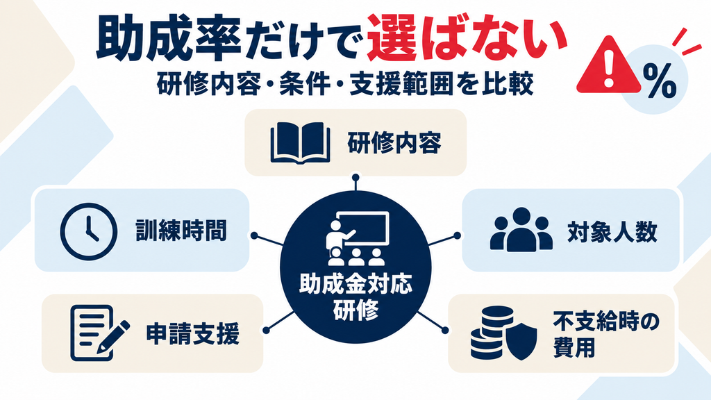 助成金対応を案内している法人向け生成AI研修の比較