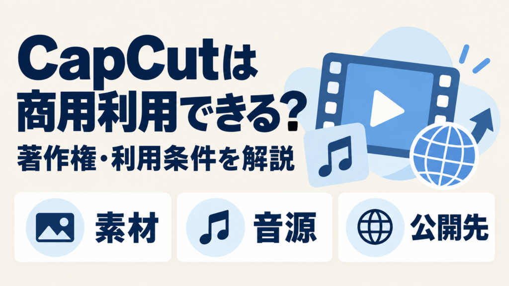 CapCutの商用利用と著作権・利用条件：素材・音源・公開先の確認