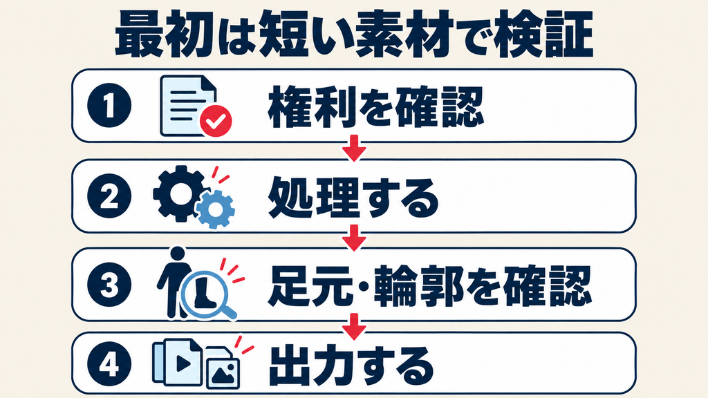 Autodesk Flow Studioで素材の権利確認から処理、足元・輪郭の確認、出力まで進める手順