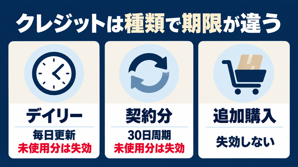 PixVerseのクレジット期限：デイリーは毎日更新、契約分は30日周期、追加購入分は失効なし