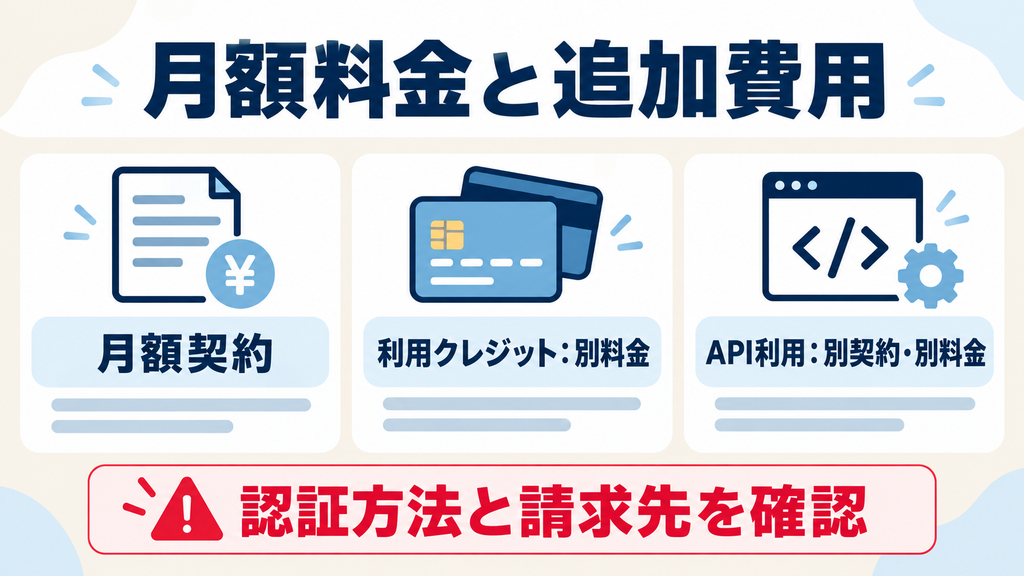 Claude Maxの月額料金と追加費用。利用クレジットは別料金、API利用は別契約・別料金