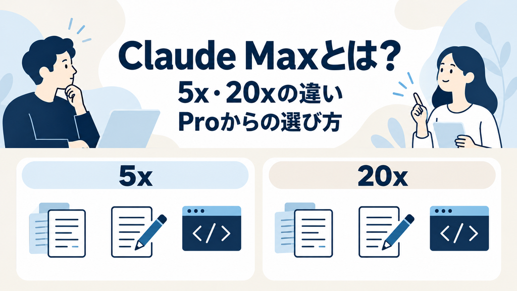 Claude Maxとは。5x・20xの違いとProからの選び方
