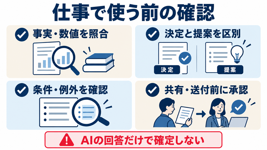 Claudeの成果物を仕事で使う前に事実・数値・決定事項・条件を確認する手順