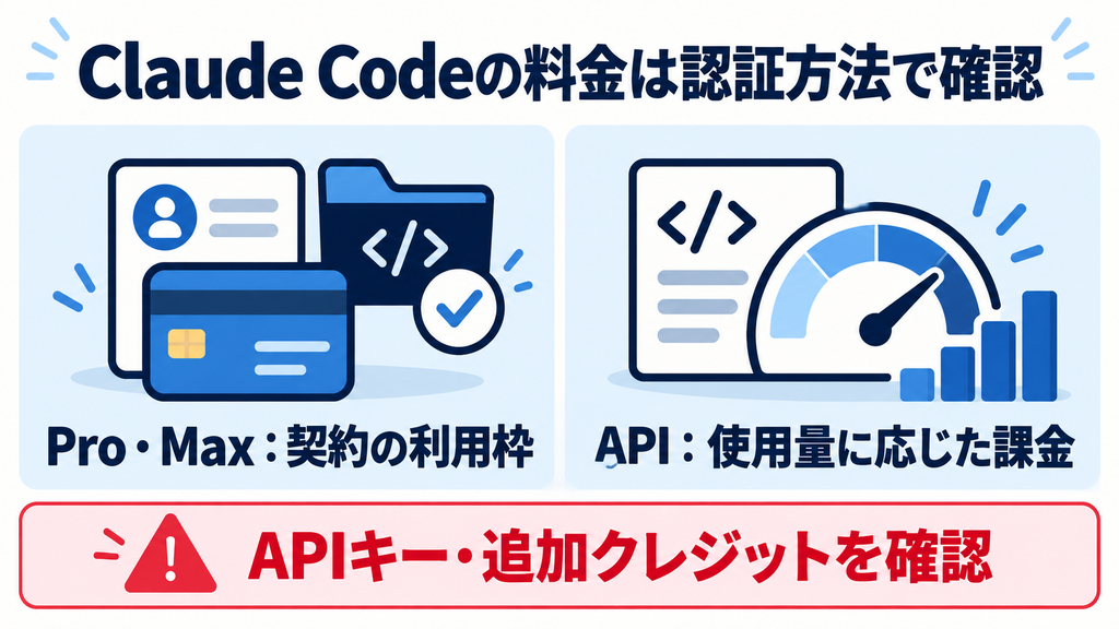 Claude Codeの料金：Pro・Maxの利用枠とAPI従量課金の違い