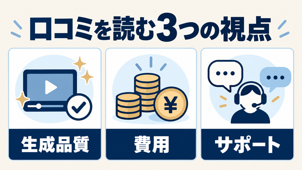 InVideo AIの口コミを読む3つの視点:生成品質・費用・サポート