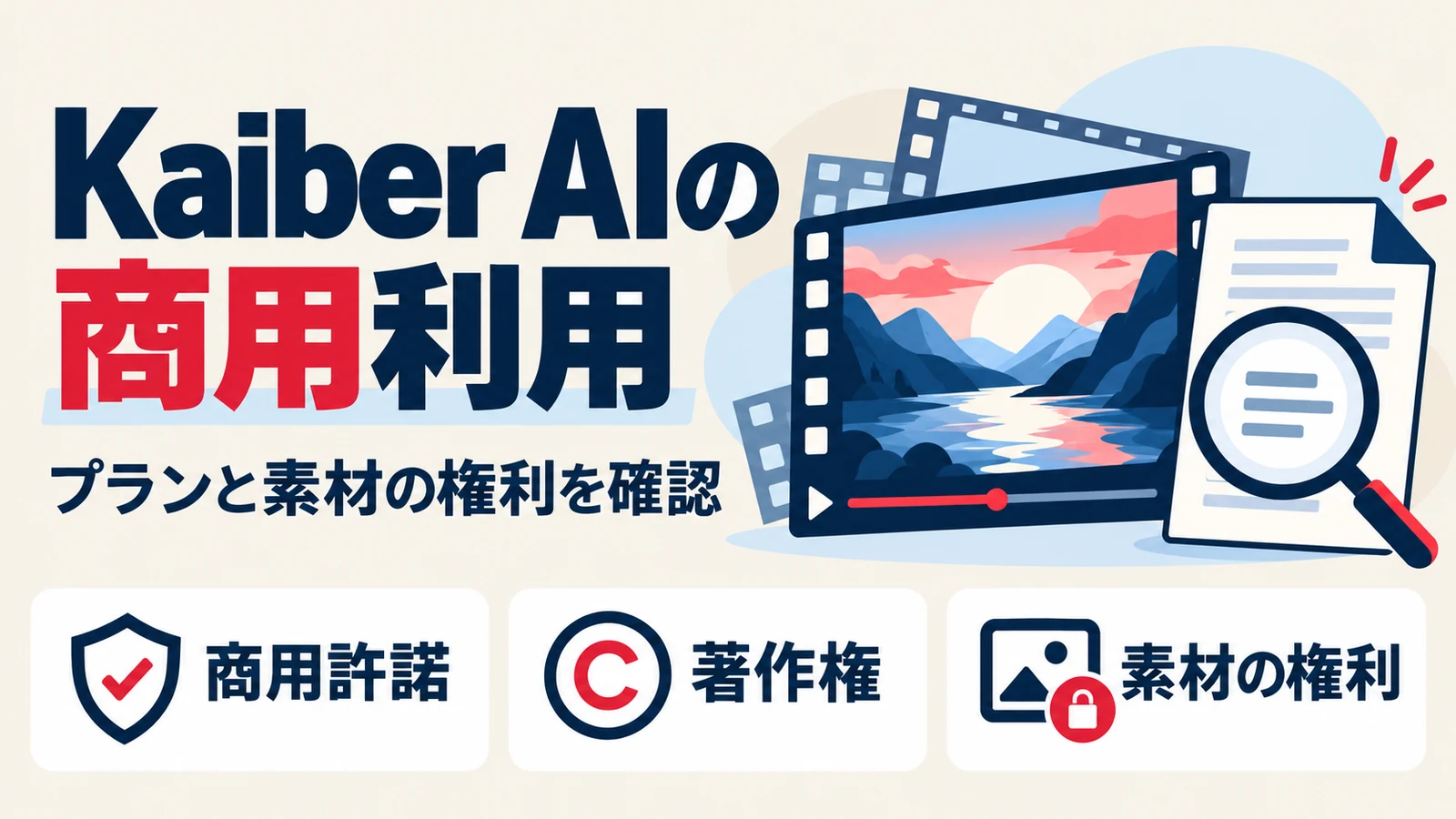 Kaiber AIの商用利用をプランと素材の権利から確認するガイド